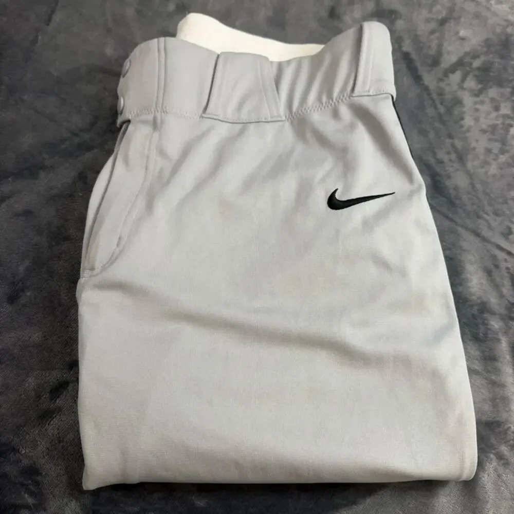Nike Dri Fit Swingman Baseball Pants Men's Sz XL Gray Black Stripe Vented